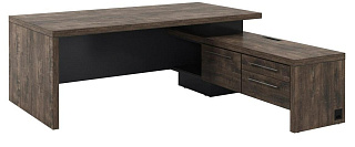 Торстон T-20 пр Стол с опорной тумбой 2000*2000*750 Дуб Бунратти/Антрацит 