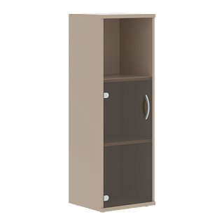 Imago СУ-2.2  Шкаф колонка с малой стеклянной дверью 406х365х1200 Мокачино