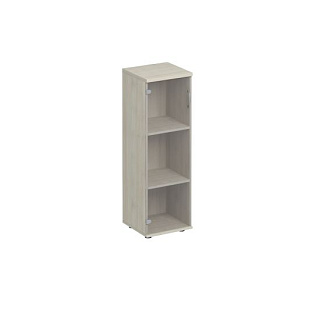 Комфорт К.358 ДШ Шкаф для документов средний узкий с прозрачным стеклом (40x38x123)