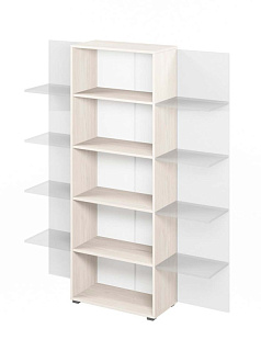 Lemo L-641 Стеллаж дополнительный 712х356х1916 Сосна Скандинавия