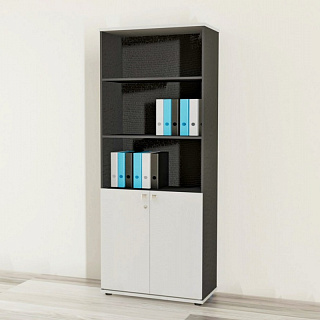 Визит-5 Шкаф для документов без стекла 800*400*2000 Серый/Антрацит