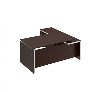 Reventon МЕ 136 Стол руководителя с брифинг-приставкой боковой, левой (180x180x76) 20* Венге тёмн