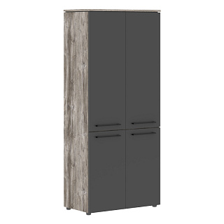 Моррис Тренд MHC 85.3 Шкаф с глухими средними и малыми дверьми 854х423х1956 Сосна Нордик/Антрацит