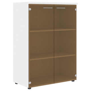 Xten XMC 85.2 Шкаф со стеклянными дверьми и топом 856х432х1190 Белый