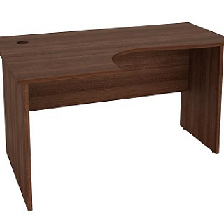 62.62 Стол эргономичный левый 135*90*75 Орех пегас