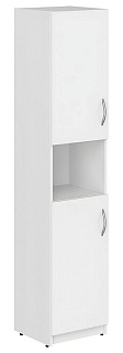 Simple SR-5U.4(L/R) Шкаф колонка с 2-мя глухими малыми дверьми 386х375х1815 Белый