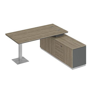 City СИ 101 ДС АР ДС Стол руководителя на опорной тумбе (180x180x75)