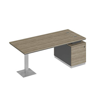 City СИ 104 ДС АР ДС Стол на опорной тумбе для руководителя (200x90x75)