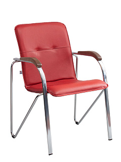 Стул Samba chrome кожзам V, VD цвет любой, накладки дерево цвет любой