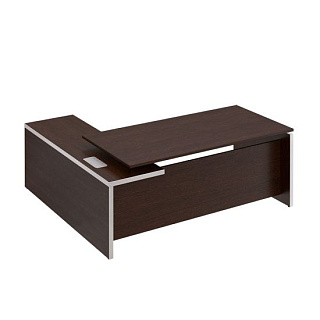Reventon МЕ 139 Стол руководителя с брифинг приставкой боковой правой (200x180x76) 20* Венге тёмны