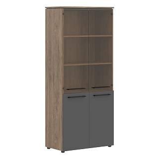 Моррис Тренд MHC 85.2 Шкаф комбинированный  854х423х1956 Кария Пальмира/Антрацит