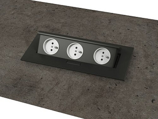 Vestar Z-212 Центральная вставка стола переговора с блоком розеток 1400*460*18 Бетон Чикаго