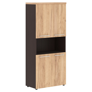 Alto AHC 85.4 Шкаф с 2-мя комплектами глухих малых дверей топом 850х456х1969 Дуб Бофорд/Венге Магия