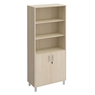 Борн В 430-821-1 Шкаф для документов двери ДСП с замком + ниши (90x45x205.4) Дуб шамони
