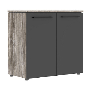 Моррис Тренд MLC 85.1 Шкаф с глухими малыми дверьми  854х423х821 Сосна Нордик/Антрацит