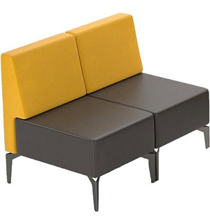 CHAIRMAN ЛАЙТ Двухместный модуль 1040х720х800 Экокожа EUROLINE, рогожка TWIST