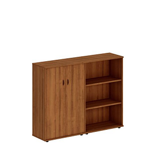 Престиж Исп.21 Шкаф комбинированный средний (закрытый + стеллаж) (175x46x136) 20* Темный орех