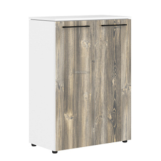 Morris MMC 85.1 Шкаф с глухими средними дверьми 854х423х1188 Дуб Базель/Белый