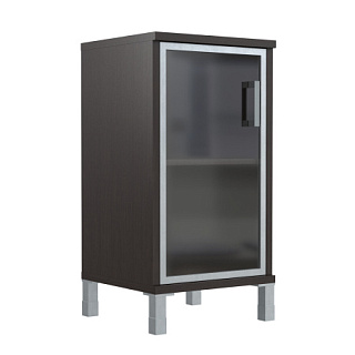 Born B 411.4 (L/R) Шкаф колонка низкая со стеклянной дверью в AL рамке 475х450х920 Венге Магия