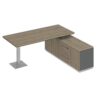 City СИ 102 ДС АР ДС Стол на опорной тумбе для руководителя (200x180x75)