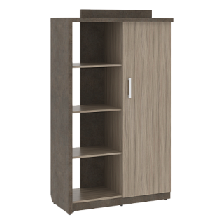 Wood&Stone СФ-534172 Гардероб правый 1037х455х1770 Дрифтвуд/Бетон Чикаго темный