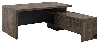 Торстон T-18 пр Стол с опорной тумбой 1800*2000*750 Дуб Бунратти/Антрацит  