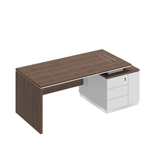 City СИ 111 ДГ БП БП Стол руководителя на опорной тумбе ДСП опора (198x90x75)