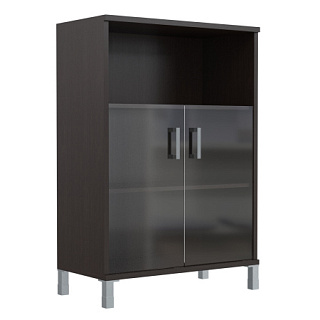 Born B 420.5 Шкаф средний с малыми стеклянными дверьми 900х450х1286 Венге Магия