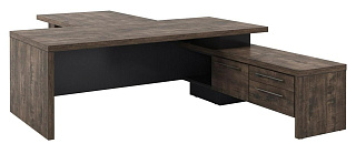 Торстон T-822 пр Стол с опорной тумбой 2200*3150*750 Дуб Бунратти/Антрацит 