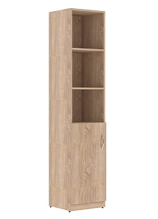 Simple SR-5U.5(L/R) Шкаф колонка с глухой малой дверью 386х375х1815 Дуб Сонома Светлый