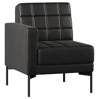 CHAIRMAN ЭЛИФ Секция с подлокотником одноместная правая 690х800х840 