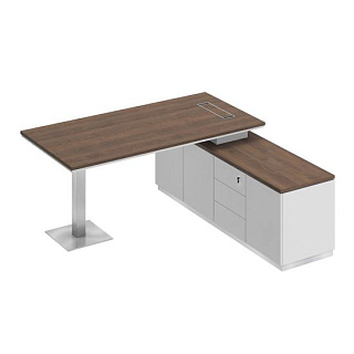 City СИ 101 ДГ БП БП Стол руководителя на опорной тумбе (180x180x75)