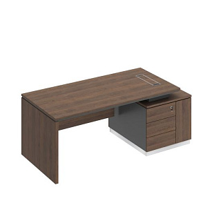 City СИ 111  ДГ АР ДГ Стол руководителя на опорной тумбе ДСП опора (198x90x75)