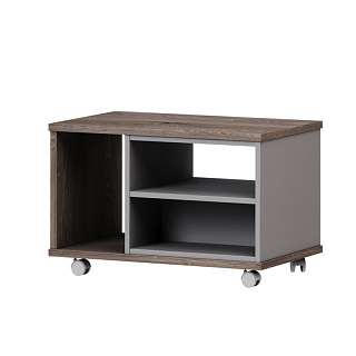 Vilas B-310 Стол журнальный подкатной 800х500х520 Дуб Веллингтон табак/Кубанит серый