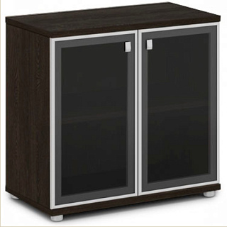 Vasanta V-652/V-692 Шкаф со стеклом в алюминиевом профиле 820*440*785 Дуб Кентербери